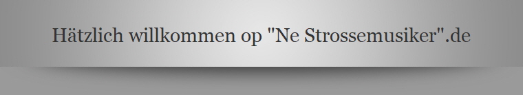 Htzlich willkommen op "Ne Strossemusiker".de